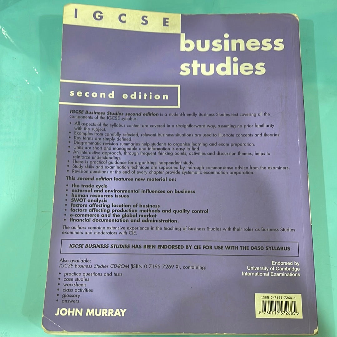 Business studies IGCSE