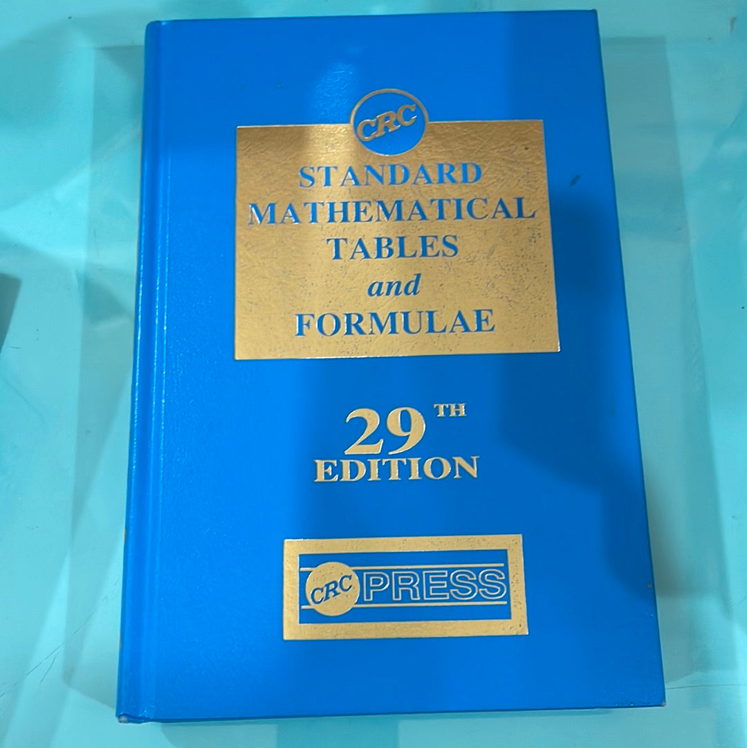 Standard Mathematical tables and formulae